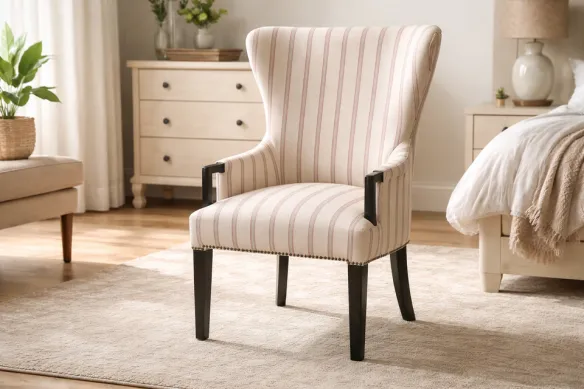 Wingate Striped Wingback Accent Chair