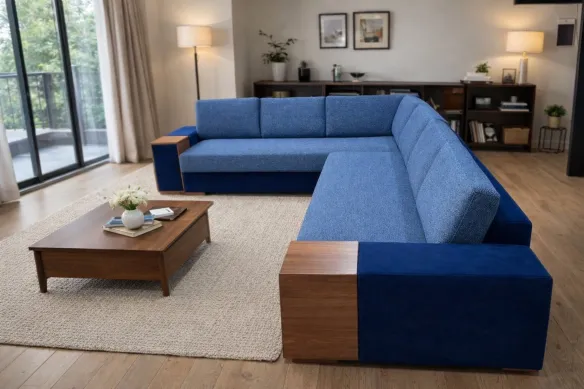 blue sofa