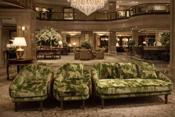 luxurious lounge sofa at waiting area